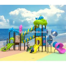 02601manufacturer ocean series kindergarten furniture Popular Kids Outdoor slidePlastic Playground Equipment theme park